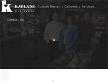 Tablet Screenshot of kaplansfinejewelry.com